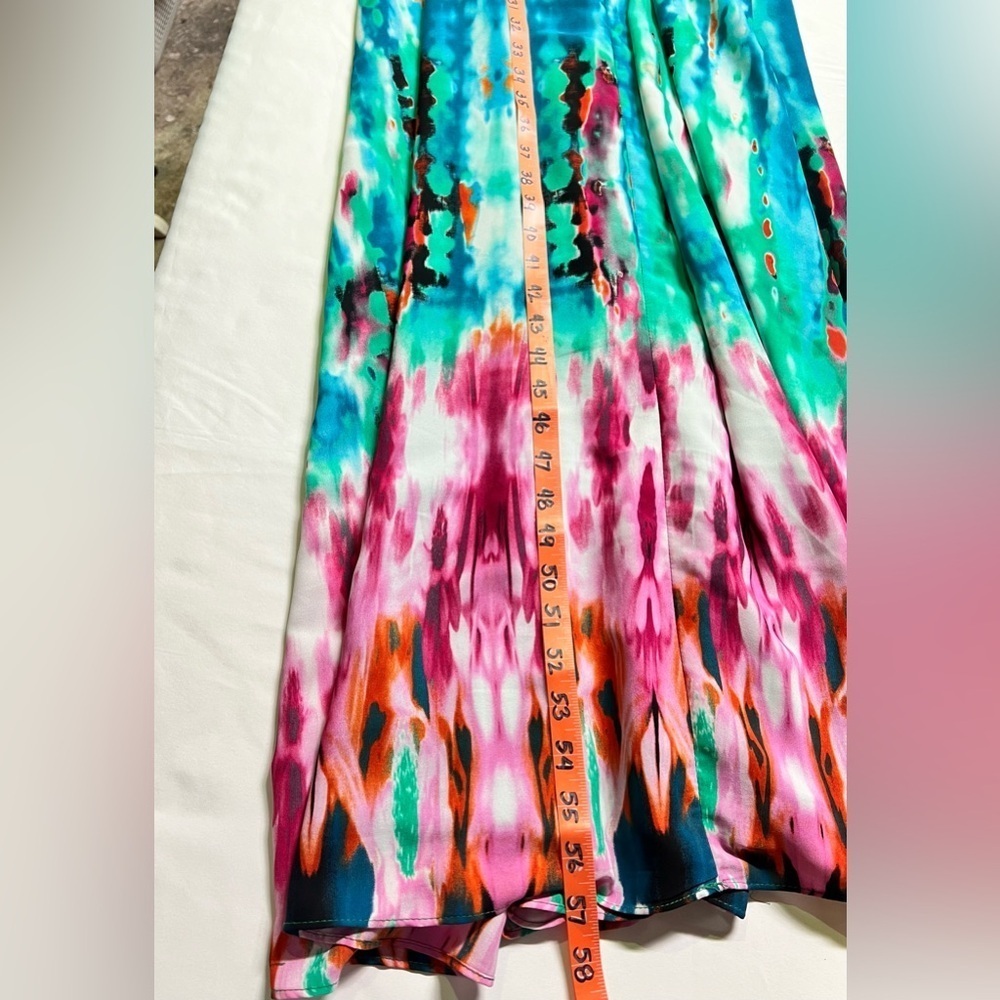 BUDDY LOVE Aqua multi halter neck maxi dress size M. - Picture 13 of 13